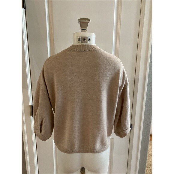 THE RESET R Label Pale Pink Pullover Short Sleeve Wool Sweater -Size XS - Picture 6 of 14